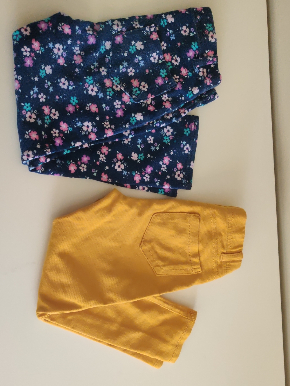 Lot Of 2 | Garanimals Navy Floral Leggings and Mustard Yellow Pants